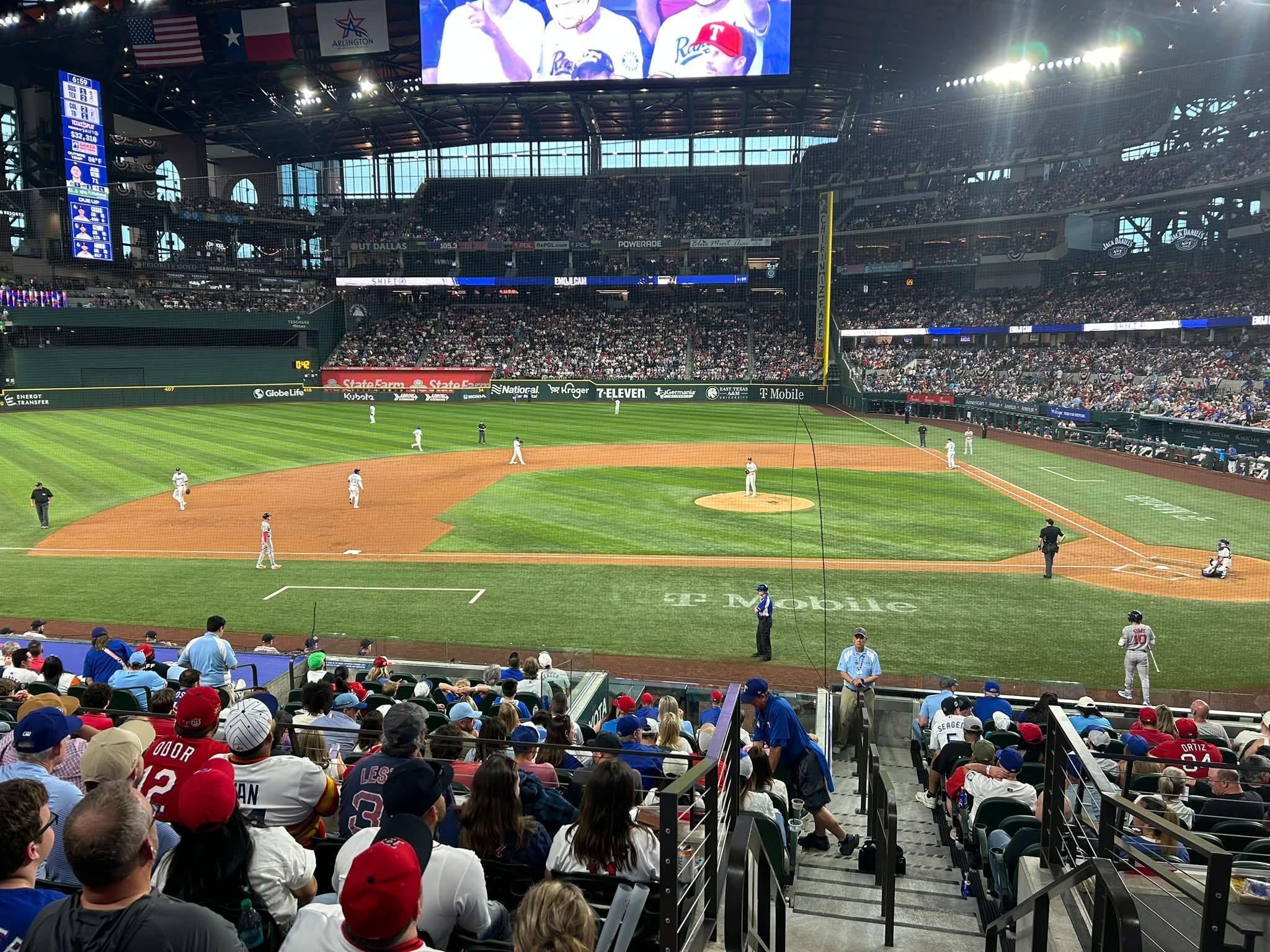 A Rangers game from the stands